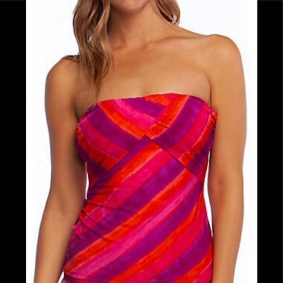 Lauren Ralph Lauren stripe tankini set. 10-top/12-bottom. NWT - Picture 2 of 8